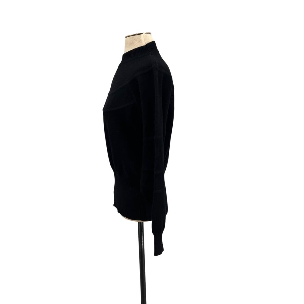 Bogner Vintage 90s‎ Ski Mock Neck Wool Blend Logo Sweater Black Size Small - Picture 7 of 13